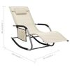 vidaXL Sun Lounger Textilene Cream and Grey