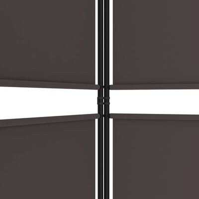 vidaXL 5-Panel Room Divider Brown 250x180 cm Fabric