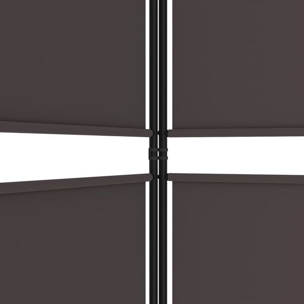 vidaXL 5-Panel Room Divider Brown 250x180 cm Fabric