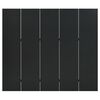 vidaXL 5-Panel Room Dividers 2 pcs Black 200x180 cm Steel