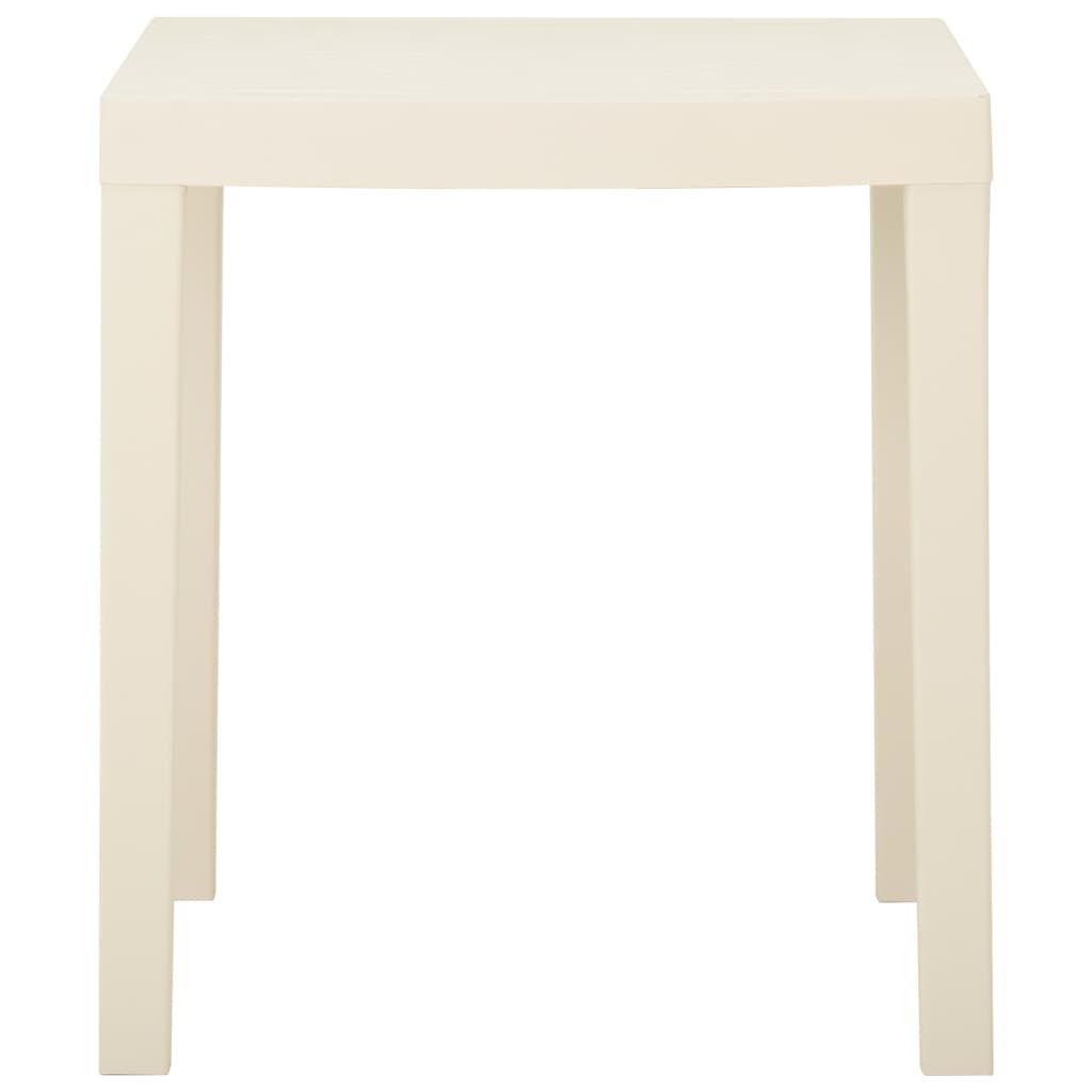 vidaXL Garden Table White 79x65x72 cm Plastic