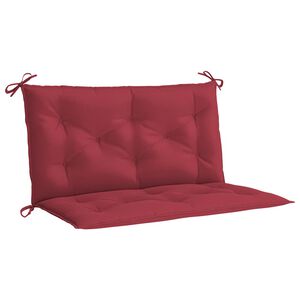 vidaXL Garden Bench Cushion Wine Red 100x(50+50)x7cm Oxford Fabric