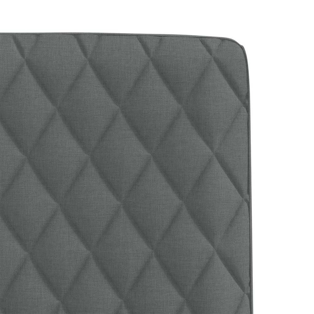vidaXL Dining Chairs 2 pcs Dark Grey Fabric