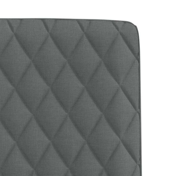 vidaXL Dining Chairs 2 pcs Dark Grey Fabric