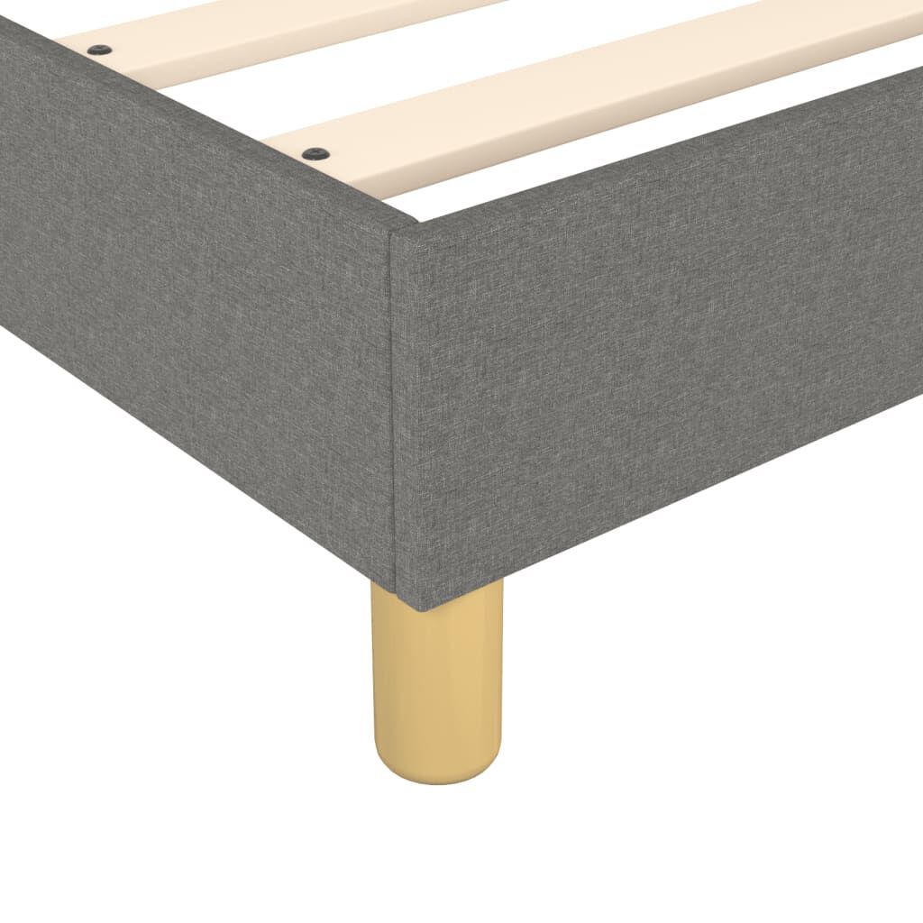 vidaXL Bed Frame without Mattress Dark Grey Queen Fabric