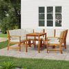 vidaXL 7 Piece Garden Dining Set with Cushions Solid Wood Acacia