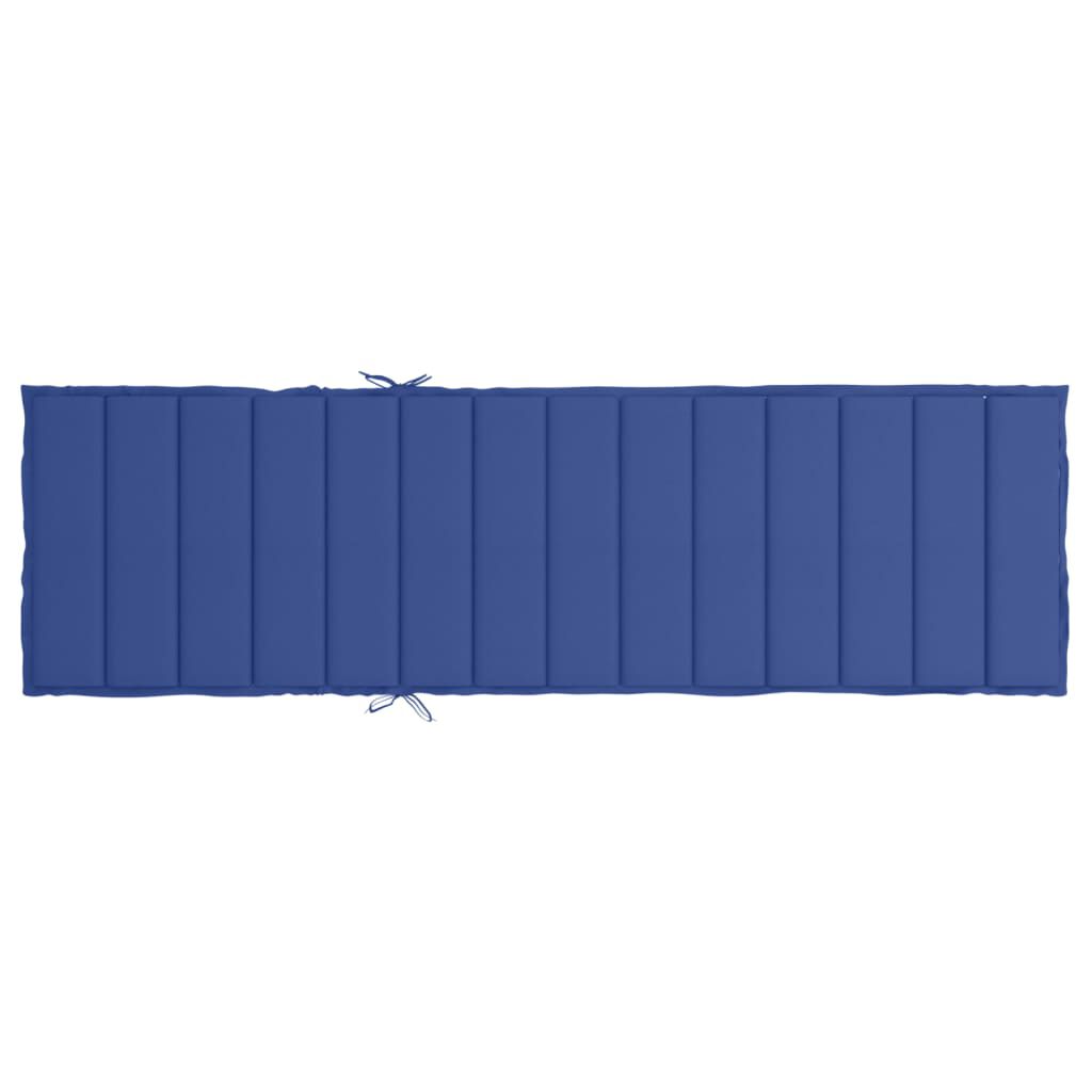 vidaXL Sun Lounger Cushion Royal Blue 200x50x3cm Oxford Fabric