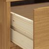 vidaXL Highboard with Glass Doors FLAM 80x40x180 cm Solid Wood Pine