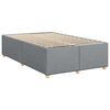vidaXL Bed Frame without Mattress Light Grey Full Fabric