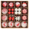 vidaXL Christmas Bauble Set 40 pcs Red and White