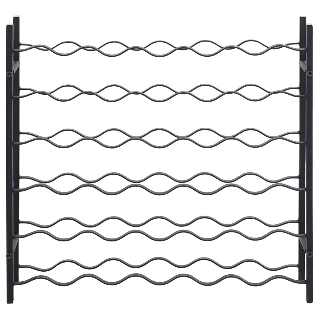vidaXL Wine Rack for 36 Bottles Black Iron