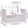 vidaXL Garden Bench with Cushions Black 105 cm Poly Rattan