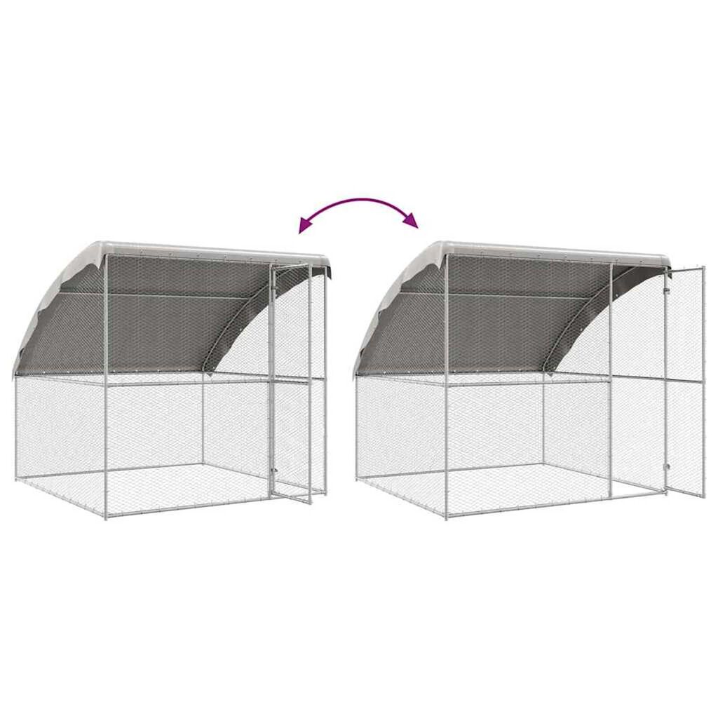 vidaXL Chicken Cage Silver 800 x 200 x 198.5 cm Galvanised steel