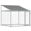vidaXL Dog Cage with Roof and Doors Grey 4x2x2 m Galvanised Steel