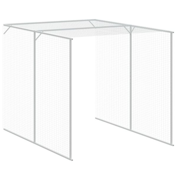 vidaXL Chicken Cage with Run Anthracite 165x659x181 cm Galvanised Steel