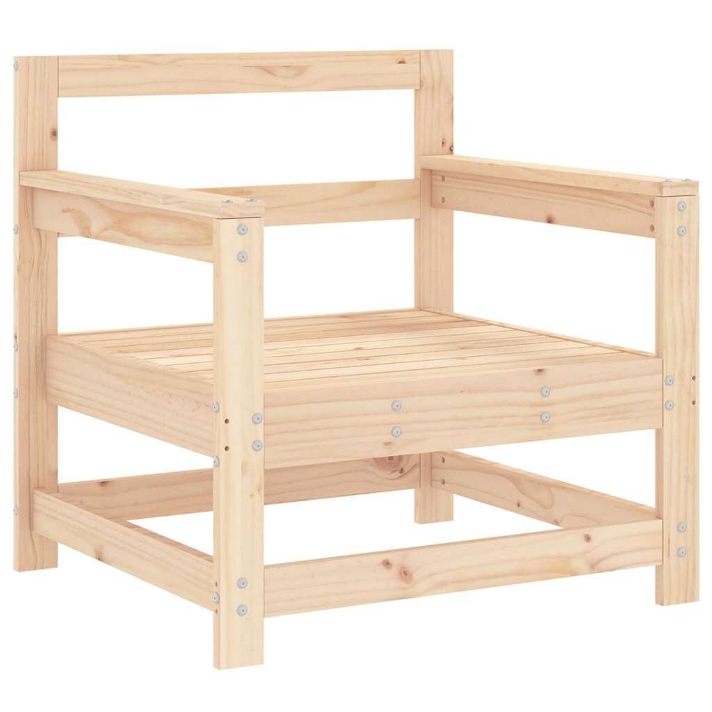 vidaXL Garden Chairs with Cushions 2 pcs Solid Wood Pine