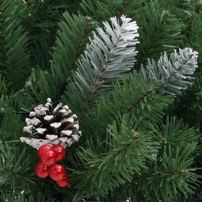 vidaXL Artificial Pathway Pre-lit Christmas Tree Green 40 cm PVC