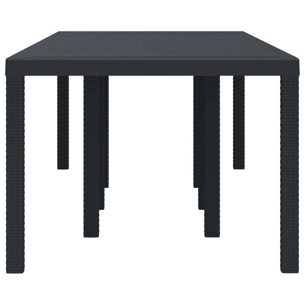 vidaXL Garden Table Anthracite 250 x 100 x 73 cm Poly Rattan