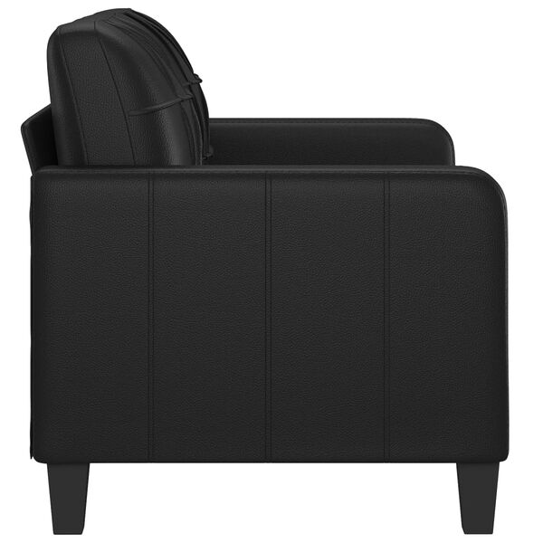 vidaXL 2-Seater Sofa Black 120 cm Faux Leather