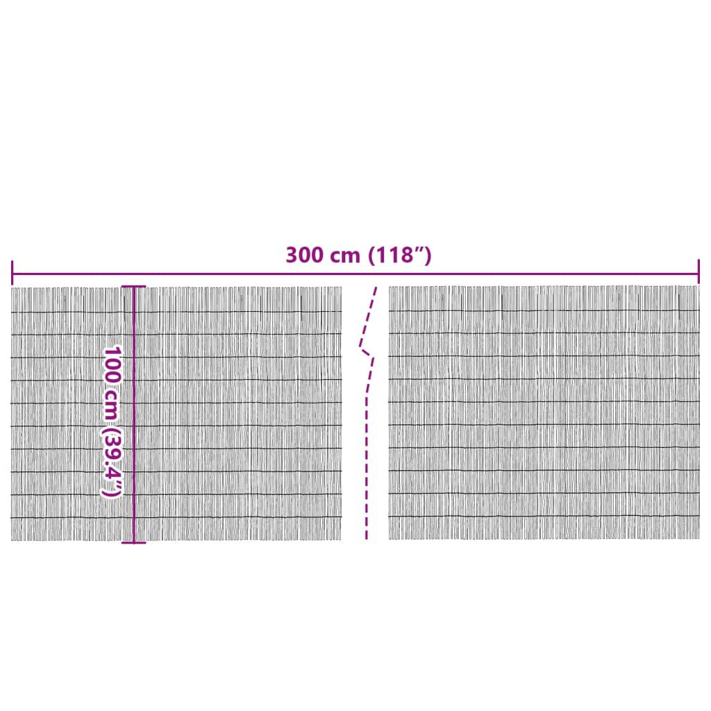 vidaXL Garden Fence 300x100 cm Reed