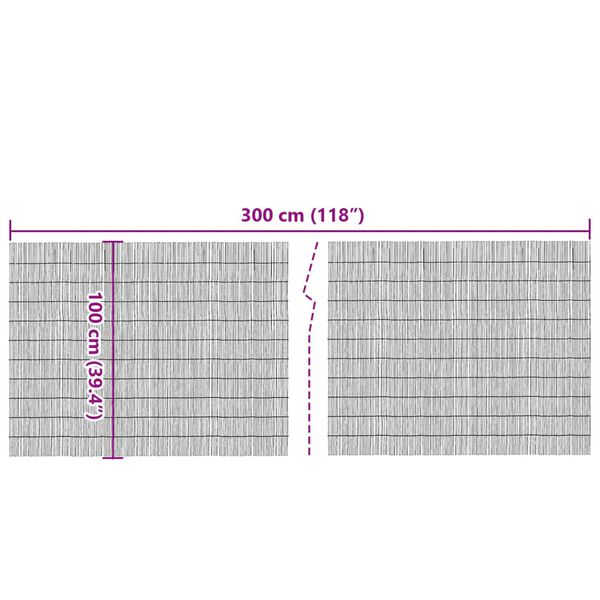 vidaXL Garden Fence 300x100 cm Reed