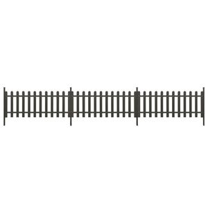 vidaXL Picket Fence with Posts 3 pcs WPC 614x80 cm