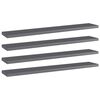 vidaXL Bookshelf Boards 4 pcs High Gloss Grey 60x10x1.5 cm Engineered Wood