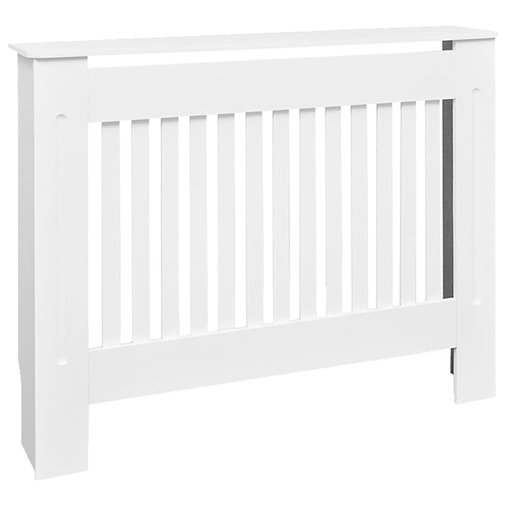 White MDF Radiator Cover Heating Cabinet 112 cm