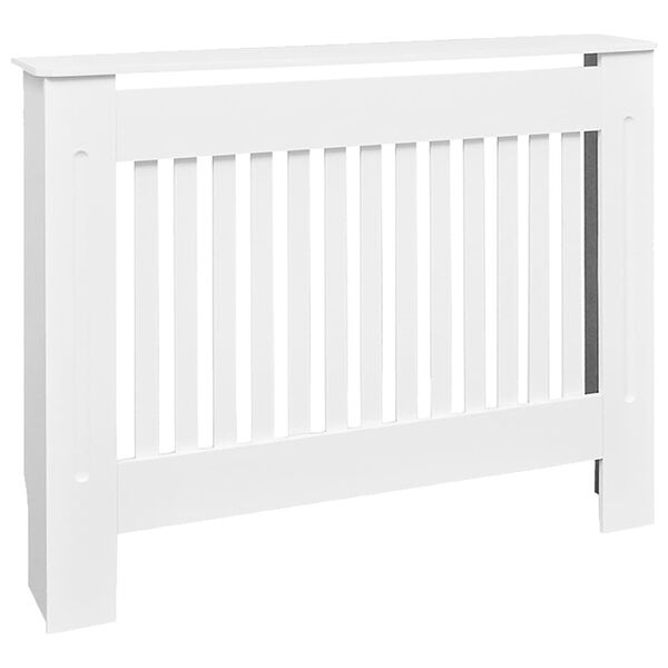 White MDF Radiator Cover Heating Cabinet 112 cm
