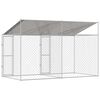 vidaXL Dog Cage Silver 400 x 200 x 256 cm Galvanised Steel