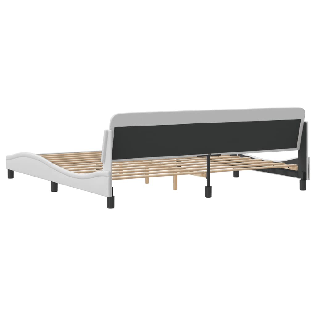 vidaXL Bed Frame "Dover" White 193x203 cm Faux Leather