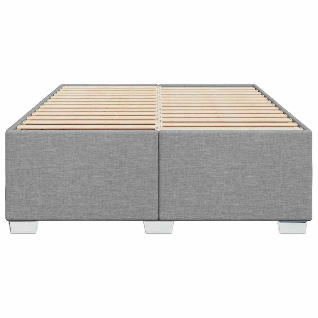 vidaXL Bed Frame without Mattress Light Grey Full Fabric