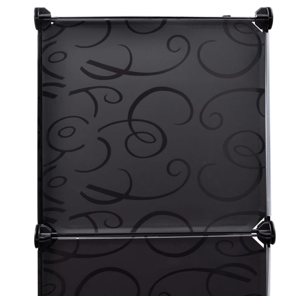 vidaXL Modular Cabinet 9 Compartments 109x36.5x143 cm Black and White