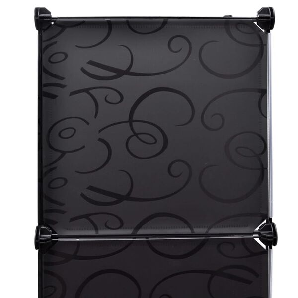 vidaXL Modular Cabinet 9 Compartments 109x36.5x143 cm Black and White