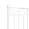 vidaXL Metal Bed Frame without Mattress with Headboard White 135x190cm