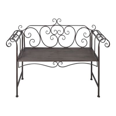 vidaXL Garden Bench 132 cm Steel Antique Brown