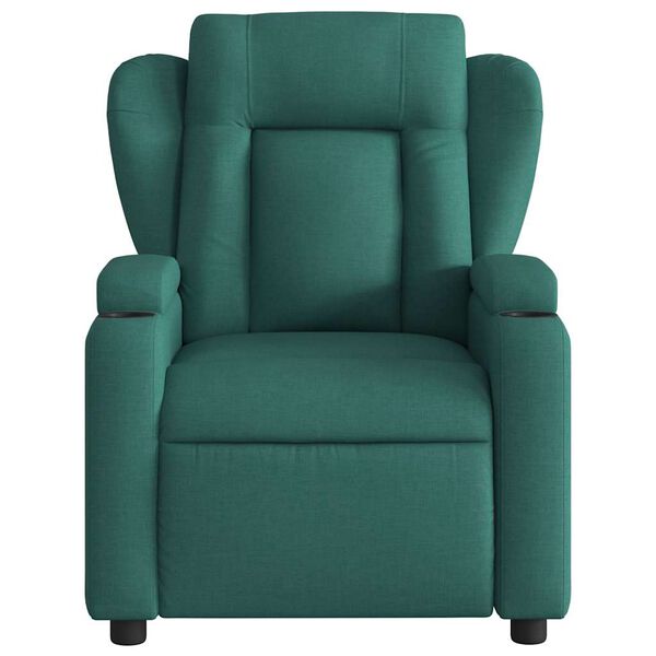 vidaXL Massage Recliner Chair Dark Green Fabric