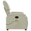 vidaXL Massage Recliner Chair Cream Faux Leather