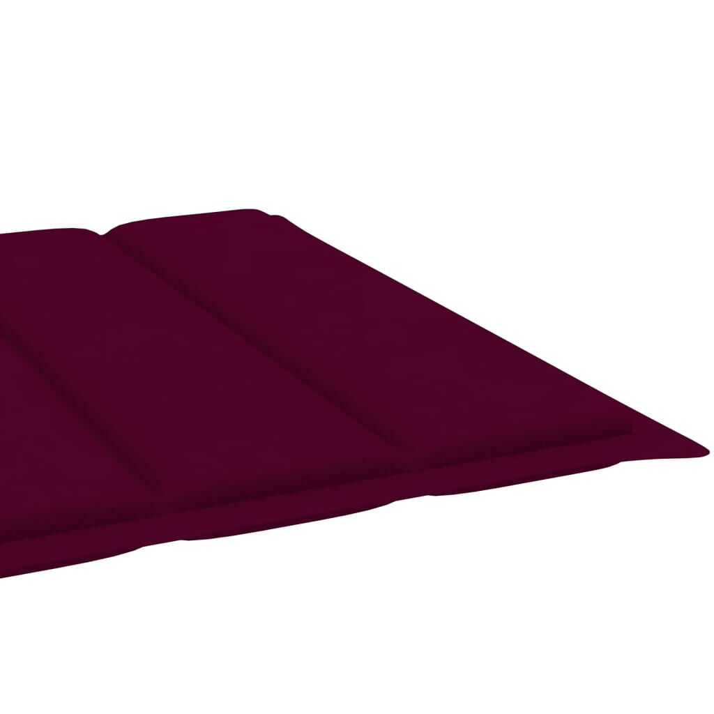 vidaXL Folding Sun Lounger with Cushion Solid Acacia Wood