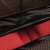 vidaXL Garden Bench with Cushions Brown Poly Rattan