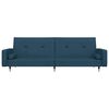 vidaXL 2-Seater Sofa Bed with Two Pillows Black Velvet