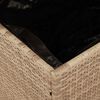 vidaXL Garden Storage Box Beige 110x50x54 cm Poly Rattan Acacia Wood