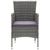 vidaXL Garden Dining Chairs 4 pcs Poly Rattan Grey
