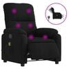vidaXL Electric Massage Recliner Chair Black Microfibre Fabric