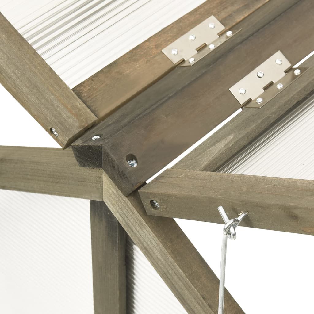 vidaXL Greenhouse Grey 114x80x50 cm Firwood