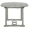 vidaXL Garden Table Grey 200x100x75 cm Solid Acacia Wood