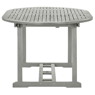 vidaXL Garden Table Grey 200x100x75 cm Solid Acacia Wood