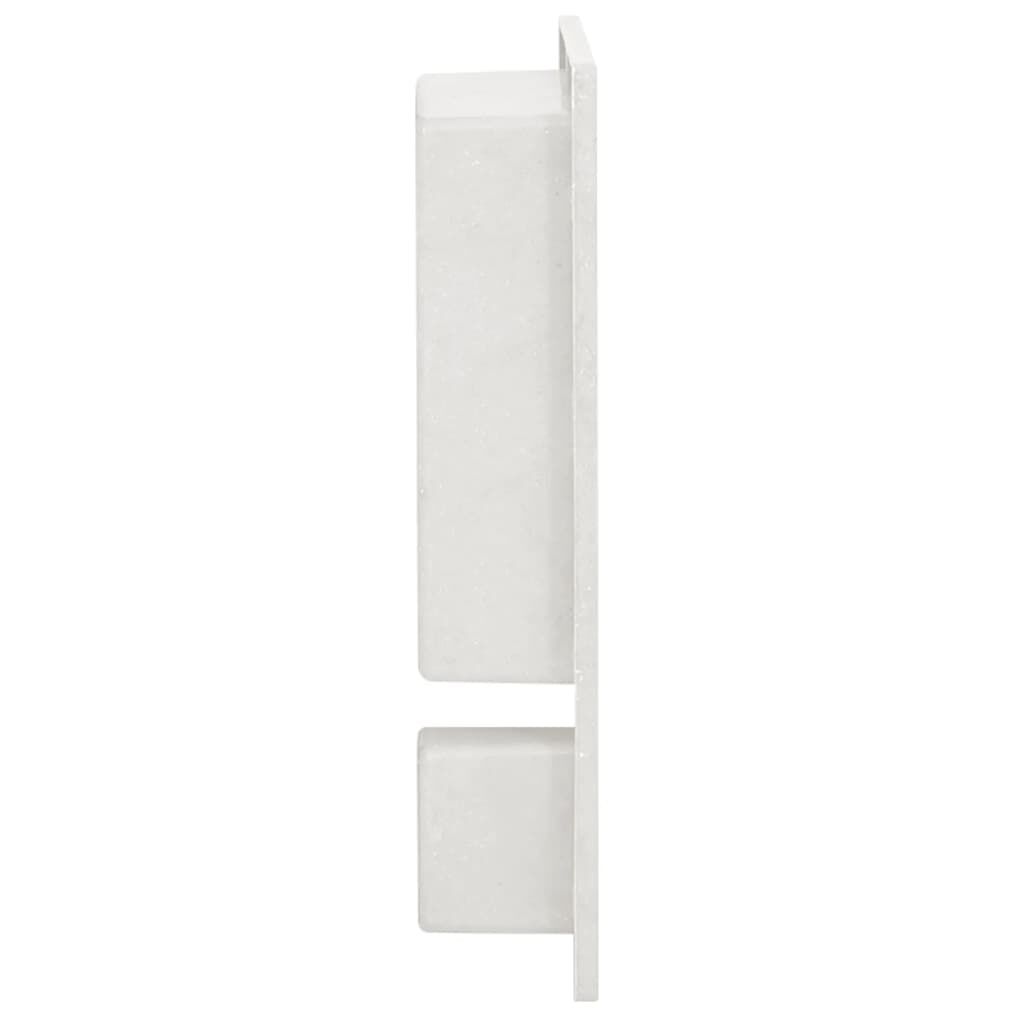 vidaXL Shower Niche with 2 Compartments Matt White 41x51x10 cm