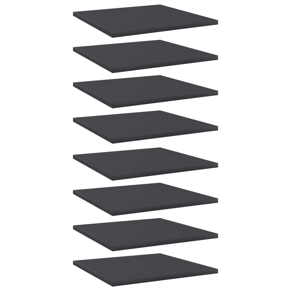 vidaXL Bookshelf Boards 8 pcs Grey 40x40x1.5 cm Engineered Wood