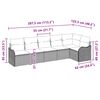 vidaXL Garden Sofa Set 6 pcs Brown Poly Rattan